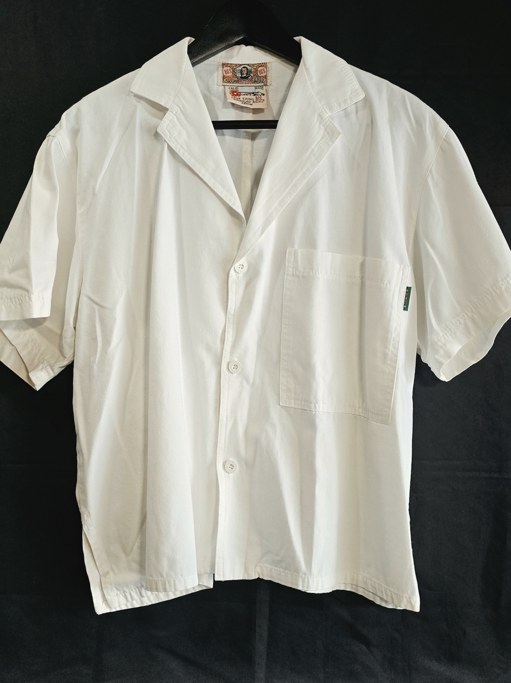 Gene Ewing BIS California Sunwash Shirt - White Wrinkled Denim Top Petite